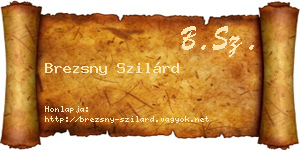 Brezsny Szilárd névjegykártya